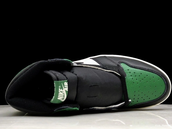 Kicktheory Green Pine NRG Jordan High 555088-302 1 Air OG Sail-Black 0727